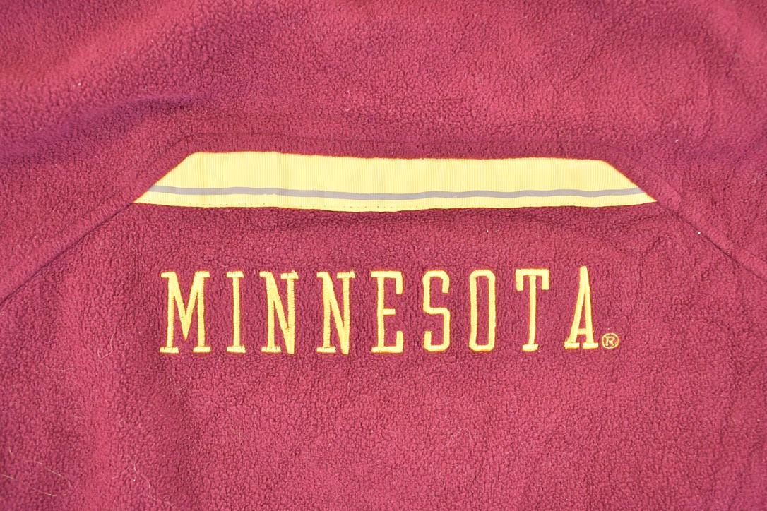 Vintage 1990s Nike Minnesota University Quarter Zip Fleece Outdoorsman Sweater Men's M - Image 4