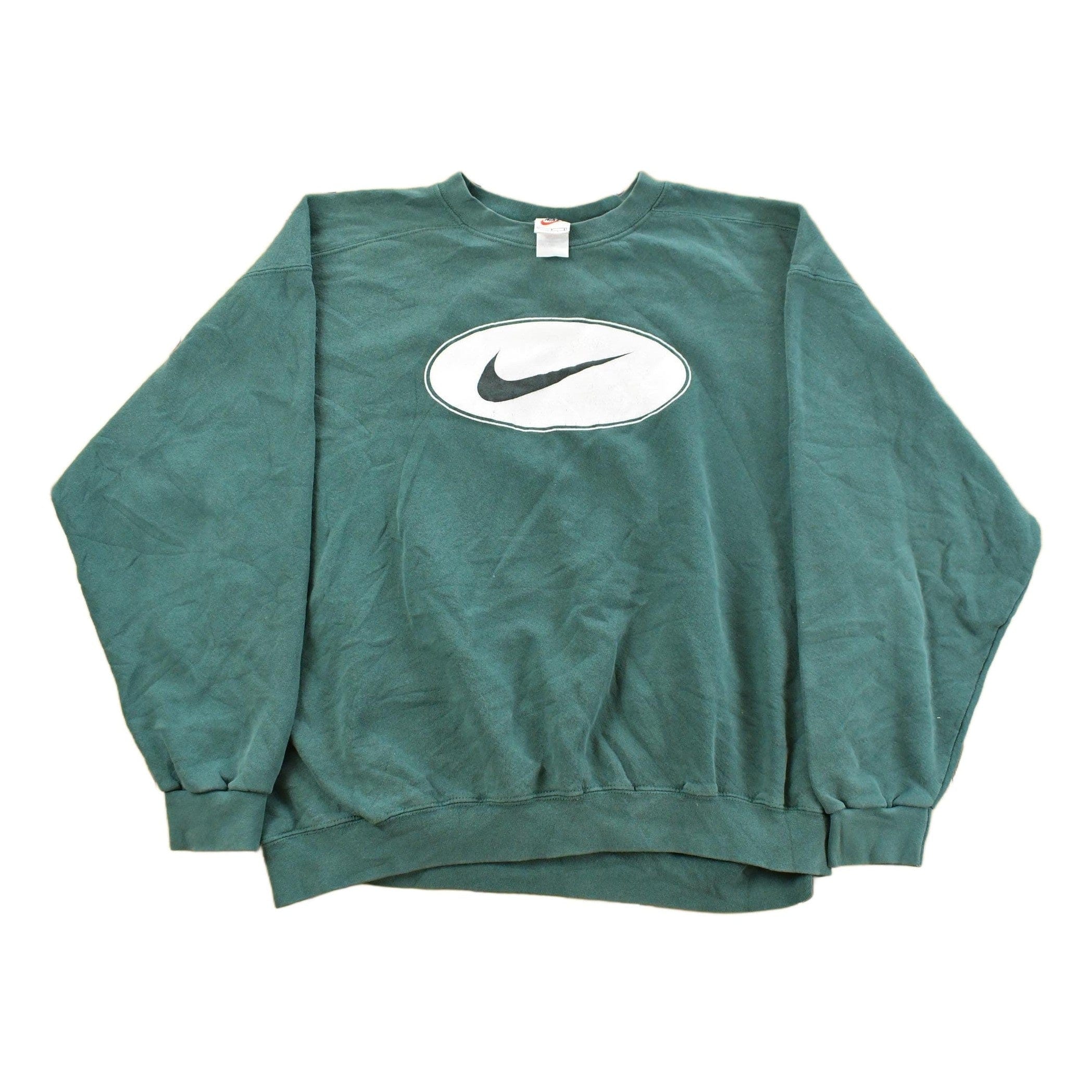 Vintage 1990s Nike Swoosh Crewneck Sweatshirt Men's Large