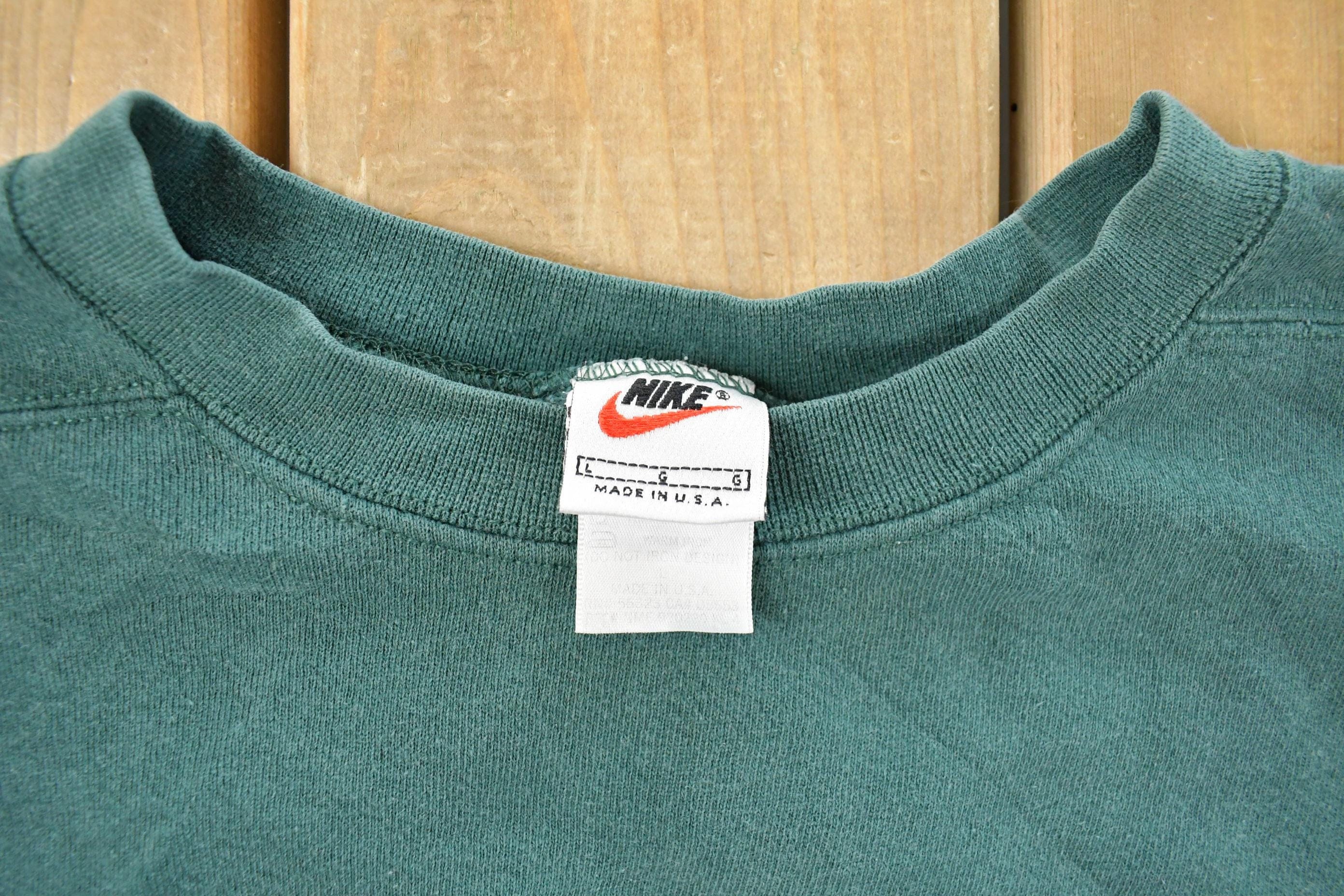 Vintage 1990s Nike Swoosh Crewneck Sweatshirt Men's Large - Image 5