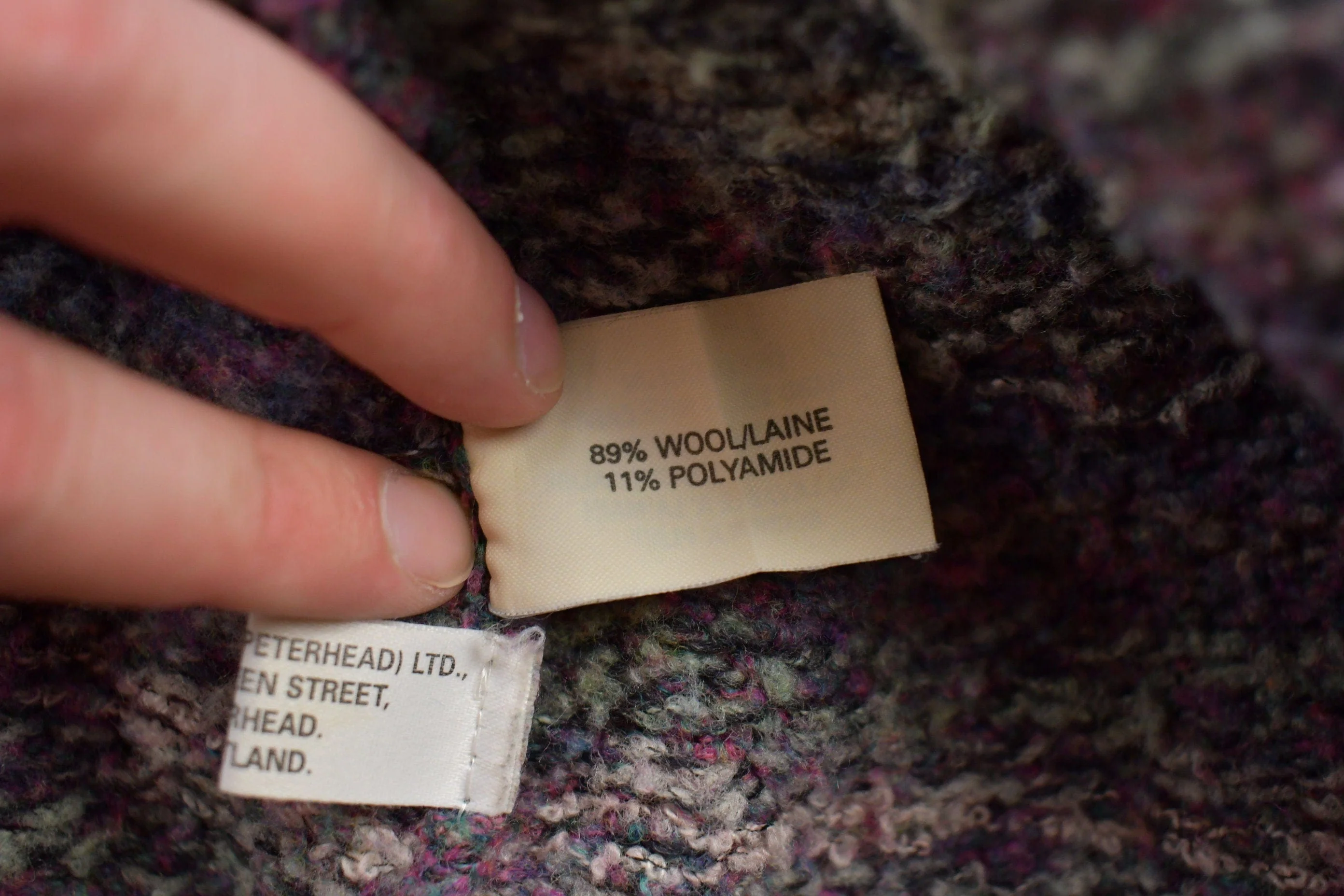 Vintage 1990s Nor' Easterly Wool Knit Cardigan Sweater Women's XL - Image 4