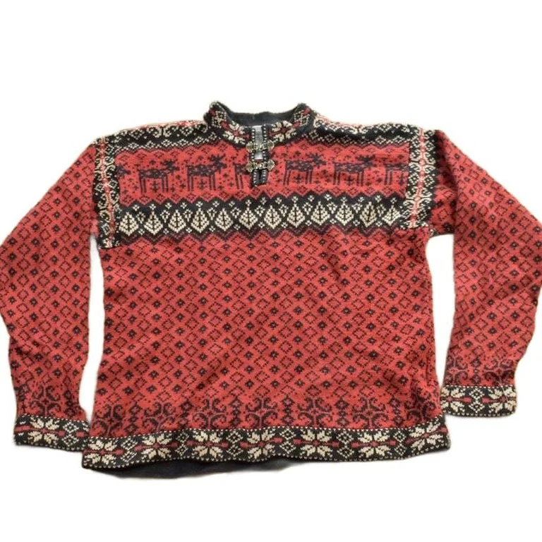 Vintage 1990s Nordic Knit Sweater Apres Ski Women's S