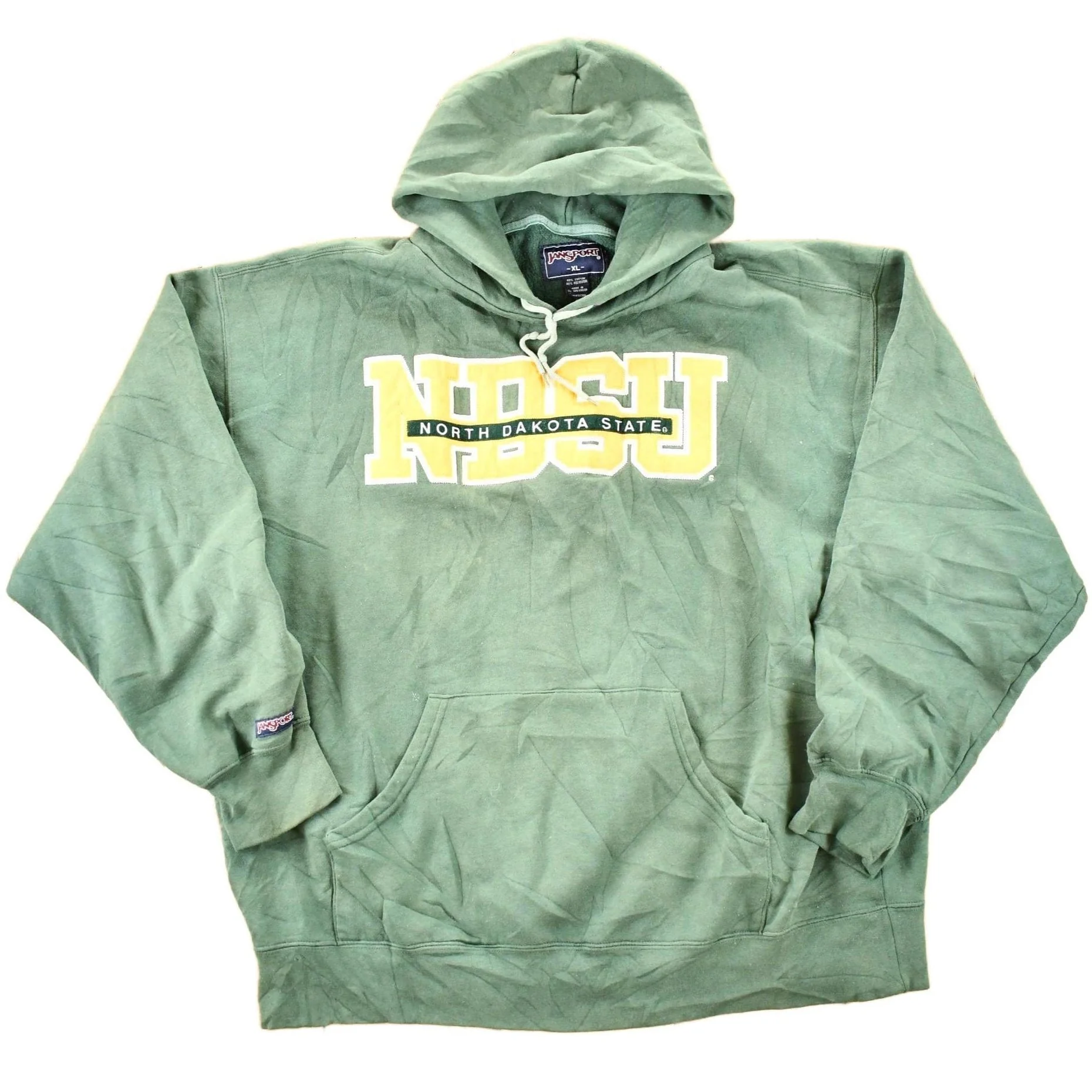 Vintage 1990s North Dakota State University Jansport Hoodie Sweatshirt Mens L