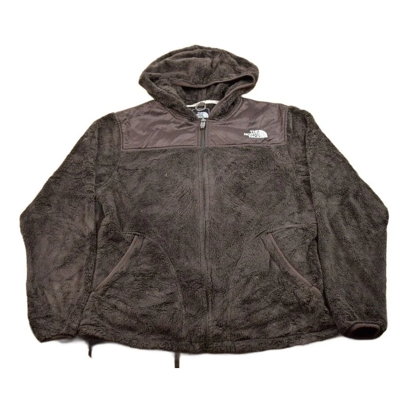 Vintage 1990s North Face Brown Fleece Zip Up Sweater Women's M