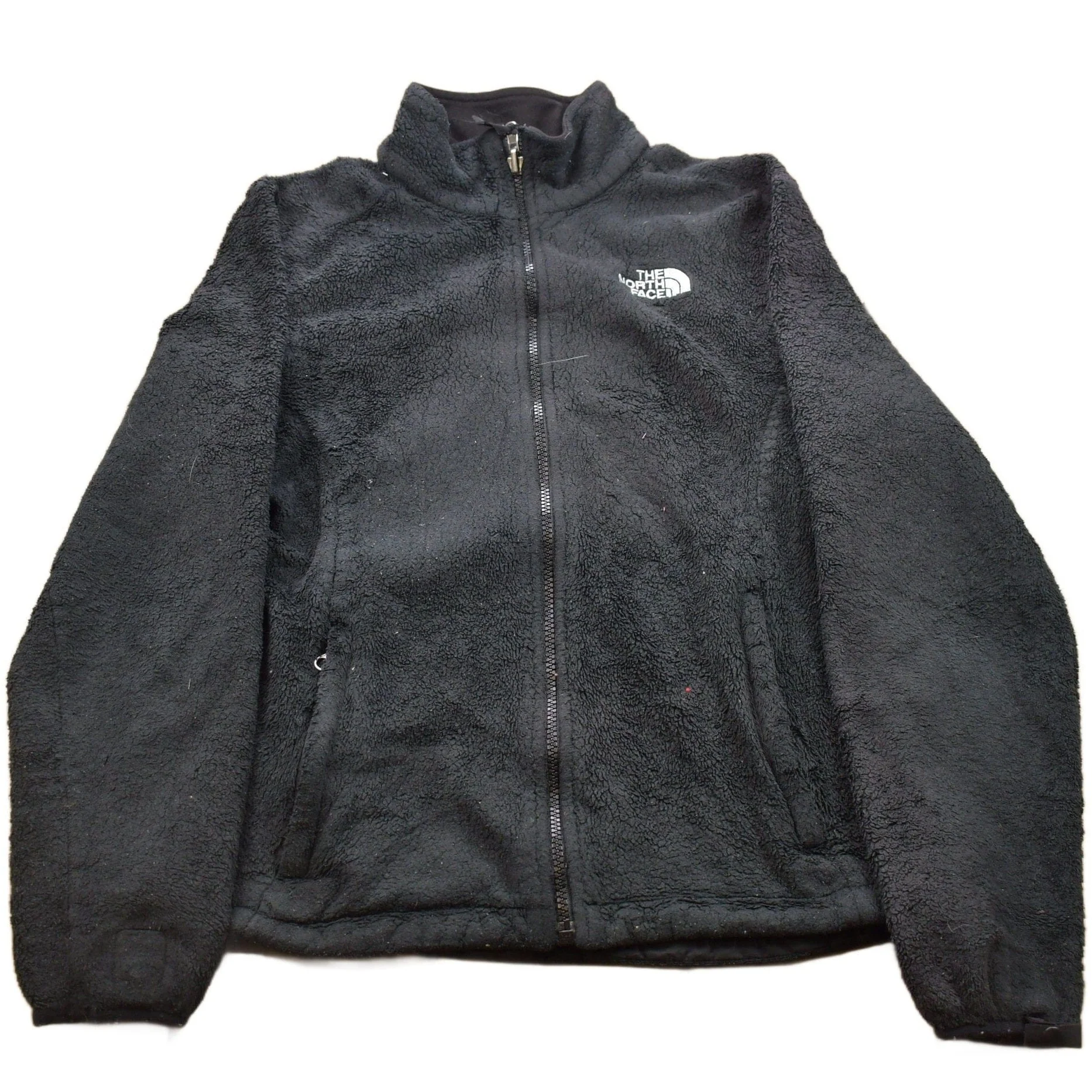 Vintage 1990s North Face Fuzzy Fleece Zip Up Sweater Women's S