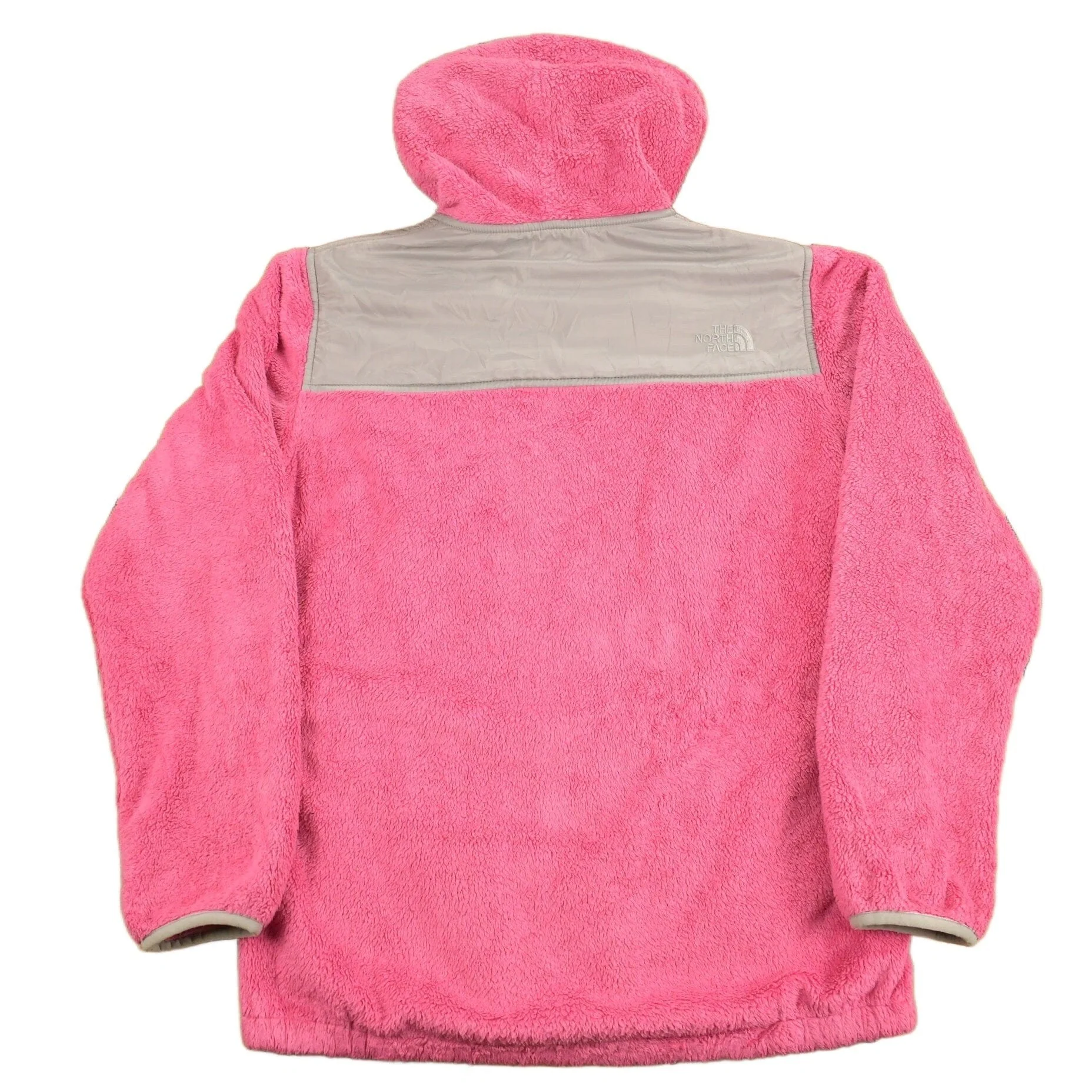 Vintage 1990s North Face Pink Zip Up Fleece Sweater Youth XL - Image 2