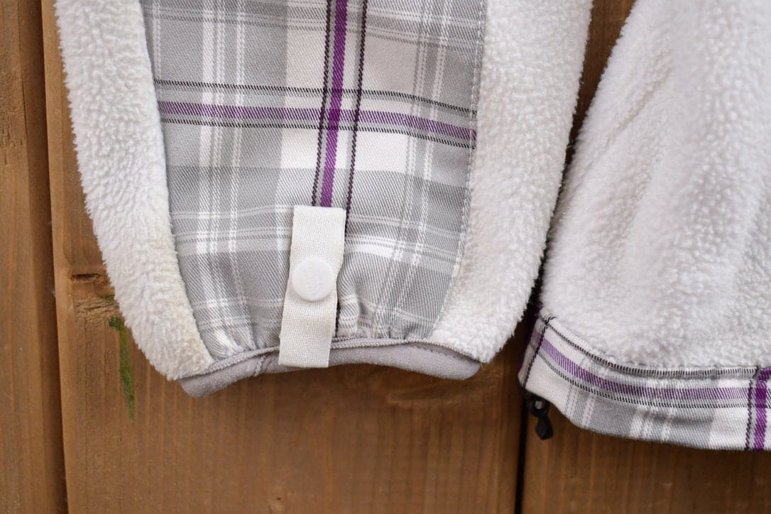 Vintage 1990s North Face Plaid Denali Fleece Sweater Women's S - Image 4