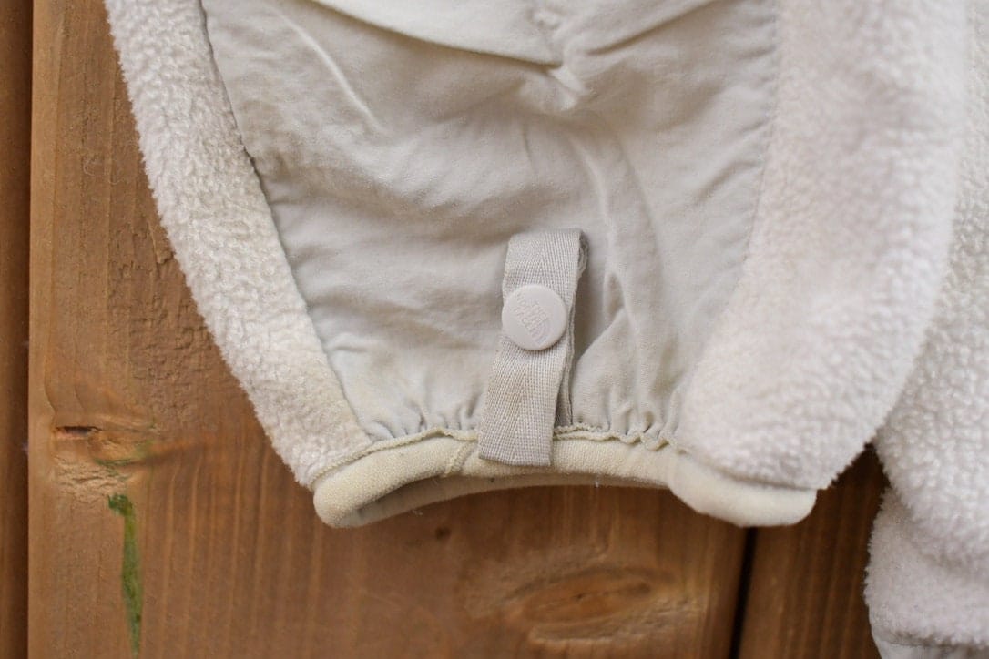 Vintage 1990s North Face White Zip Up Fleece Sweater Women's M - Image 5