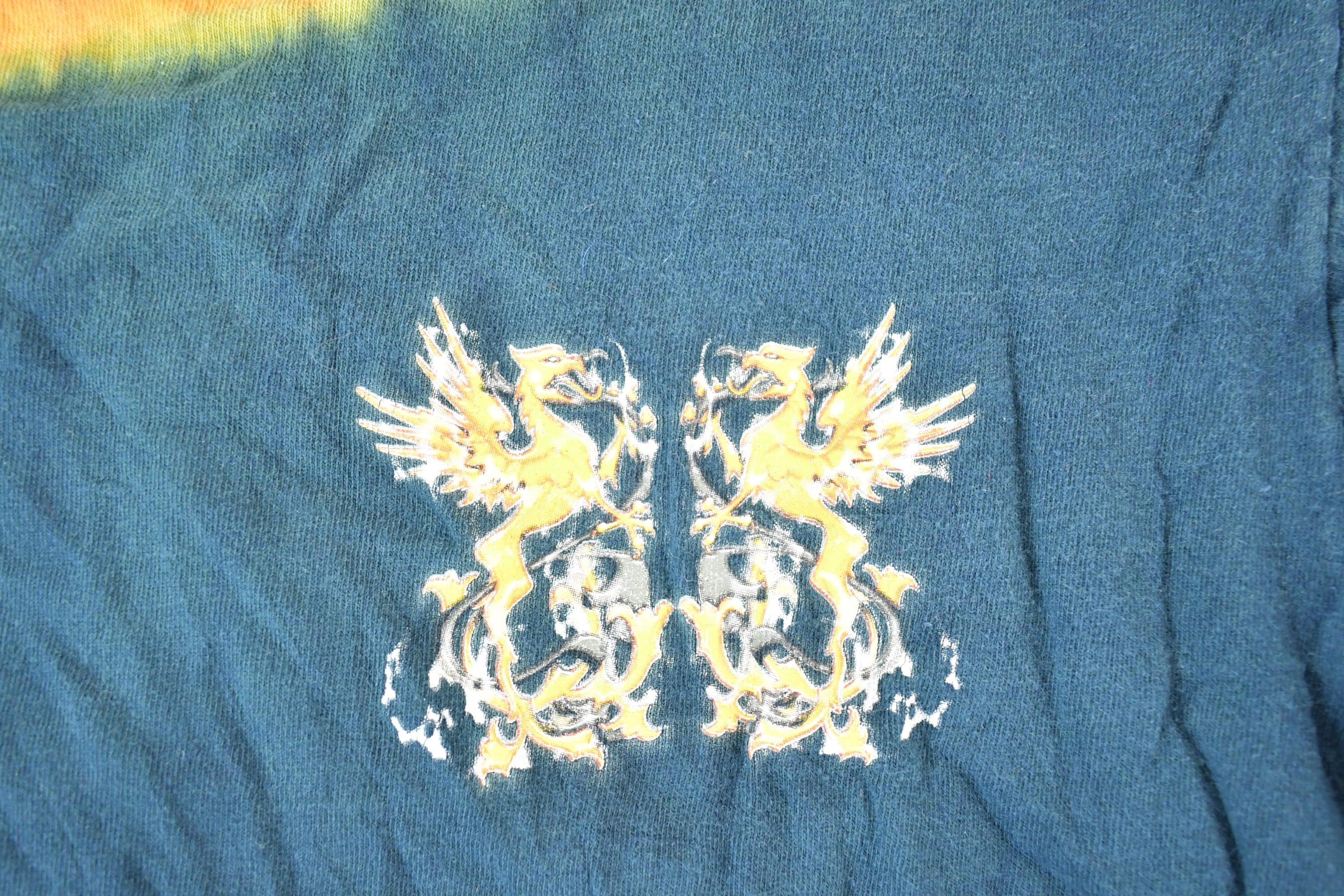 Vintage 1990s Northcrest Tye Dye Crewneck Argyle Dragon Sweatshirt Mens L - Image 3