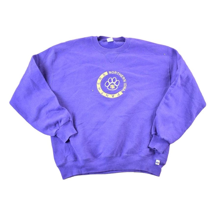 Vintage 1990s Northern Iowa Panthers University Crewneck Mens L