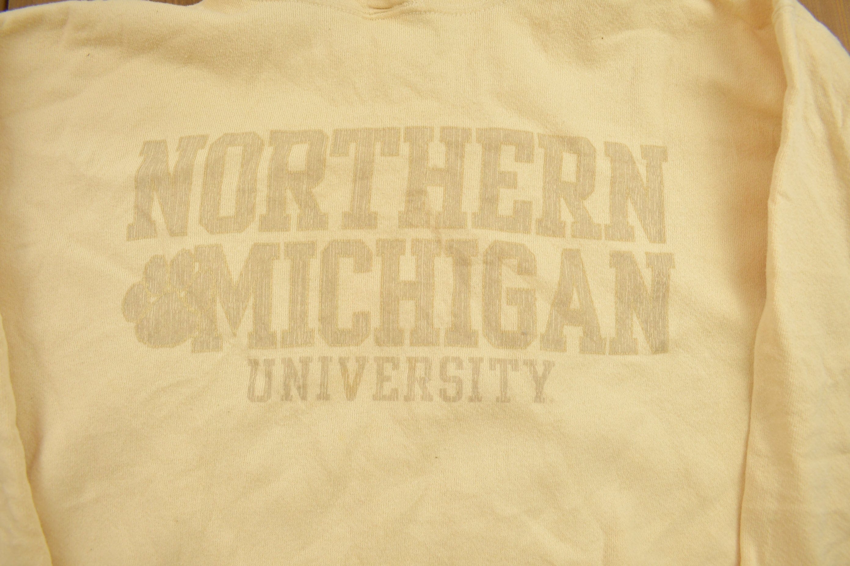 Vintage 1990s Northern Michigan Collegiate Hoodie Men's Large - Image 3