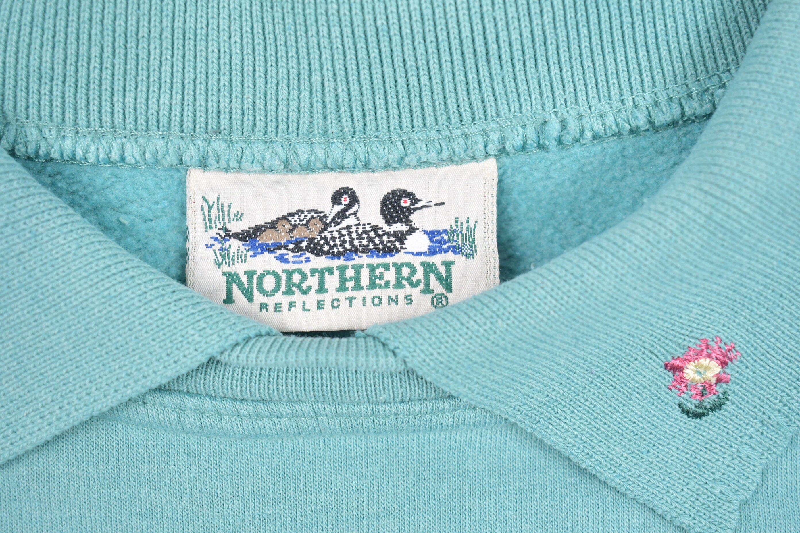 Vintage 1990s Northern Reflections Collared Crewneck Sweatshirt Men's XL - Image 4