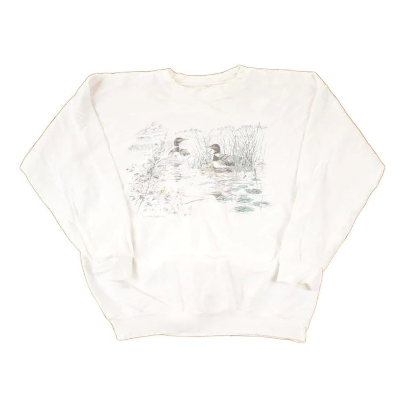 Vintage 1990s Northern Reflections Cute Loons Crewneck Sweatshirt Women's XL