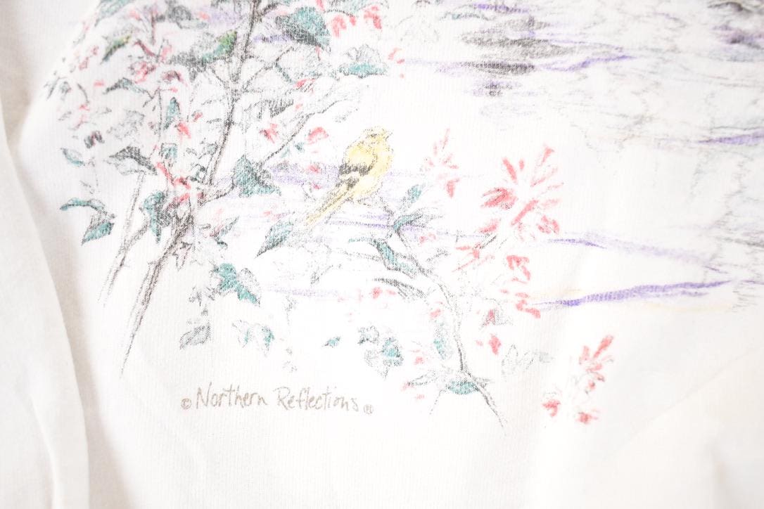 Vintage 1990s Northern Reflections Cute Loons Crewneck Sweatshirt Women's XL - Image 4
