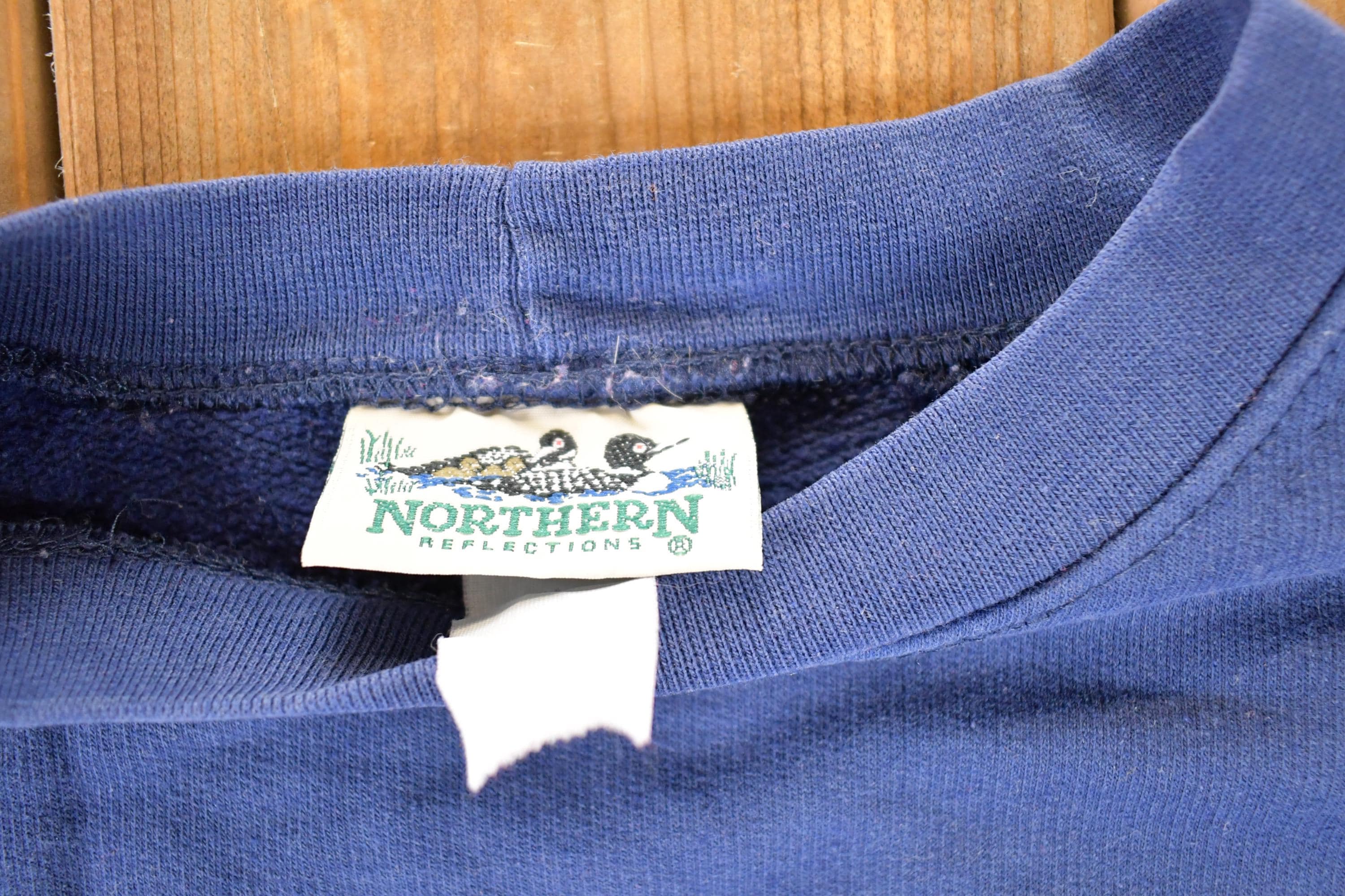 Vintage 1990s Northern Reflections Flower Glass Cute Cartoon Crewneck Sweatshirt Women's L - Image 4