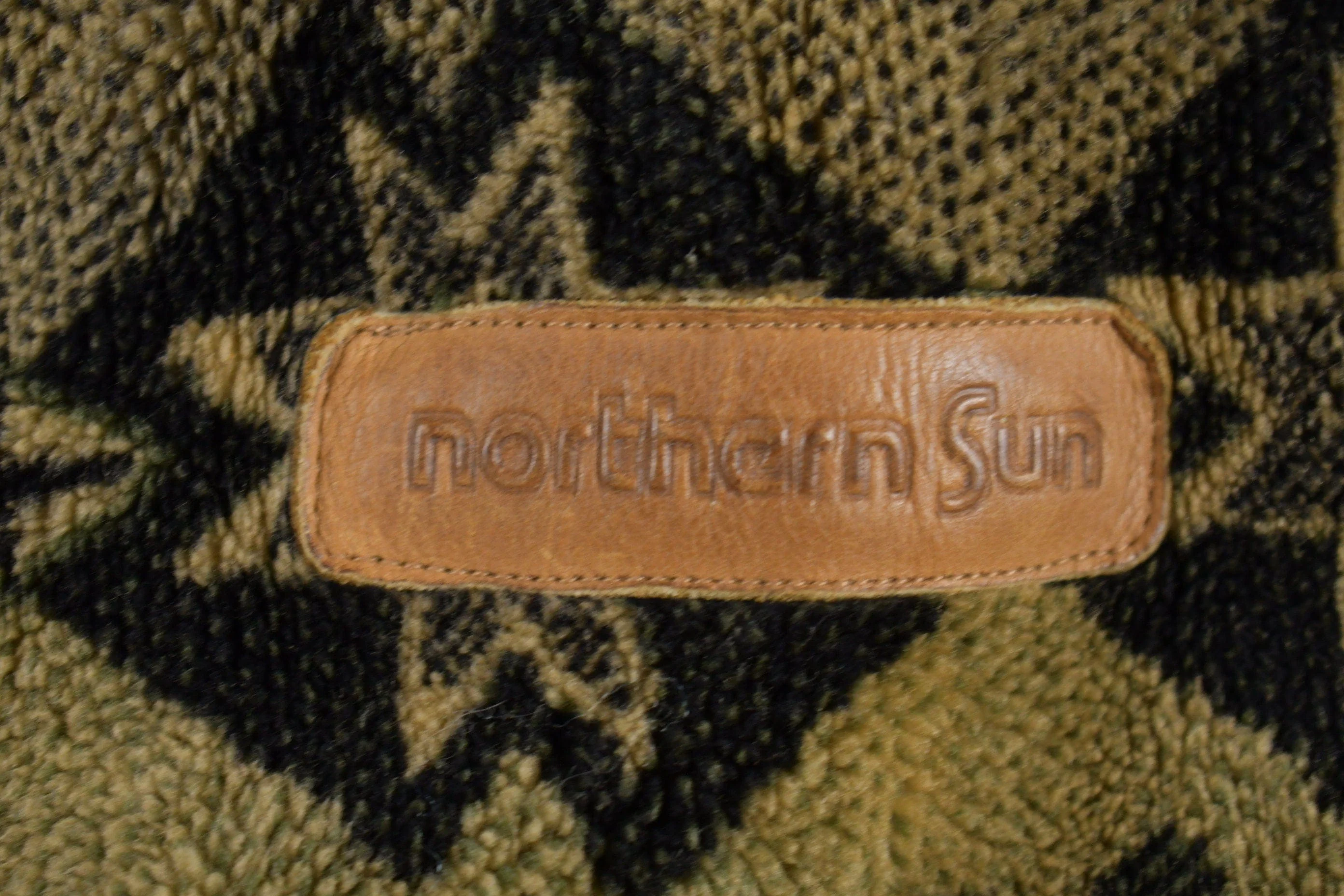 Vintage 1990s Northern Sun Fall Theme Graphic Fleece Sweater Men's Medium - Image 4