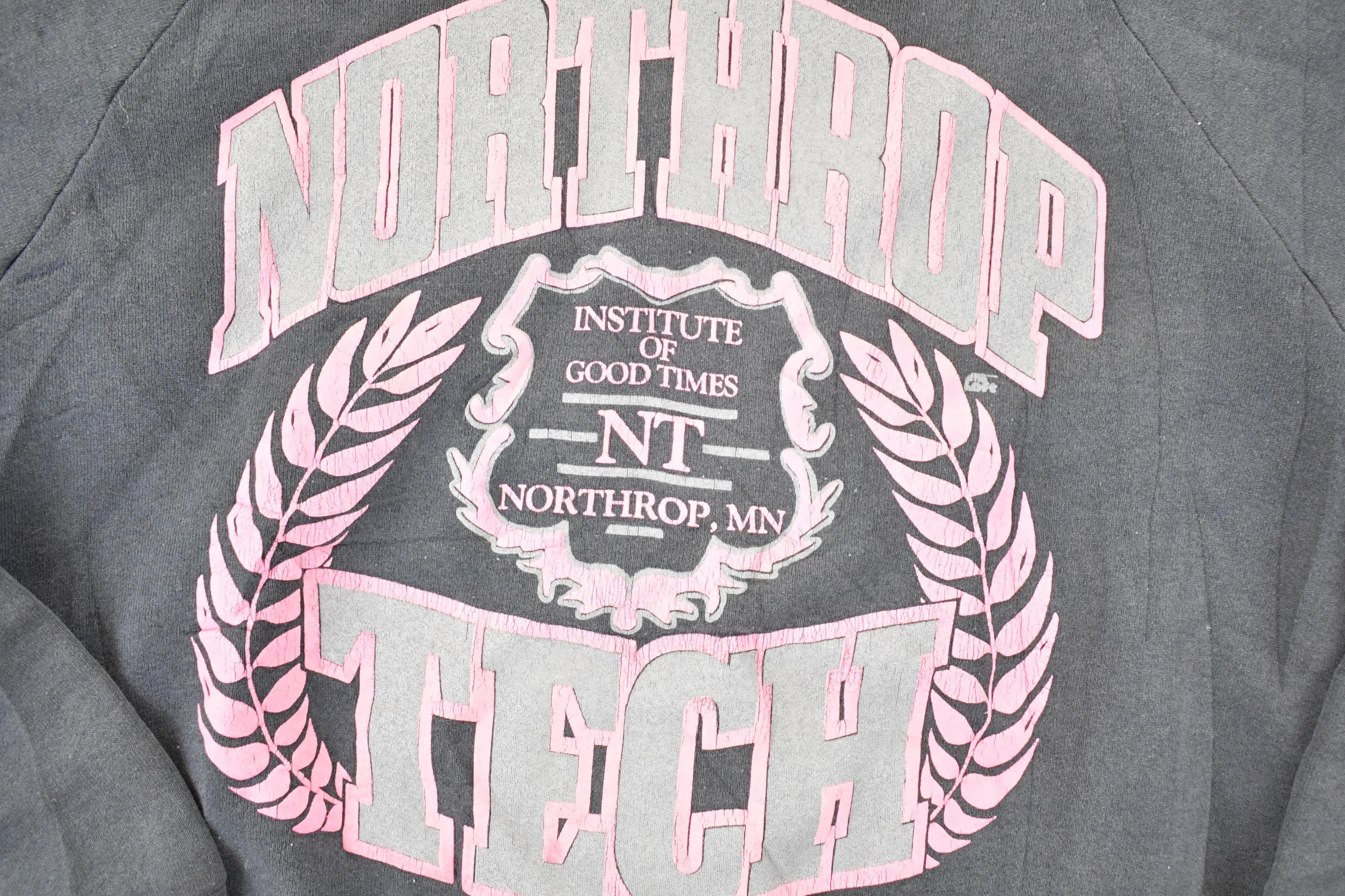 Vintage 1990s Northrop Tech University Crewneck Sweatshirt Mens M - Image 3