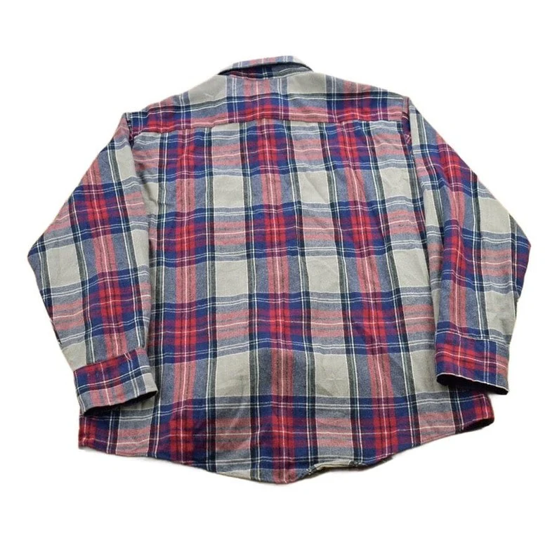 Vintage 1990s Northwest Territory Plaid Flannel Button Up Shirt Men's XL - Image 2