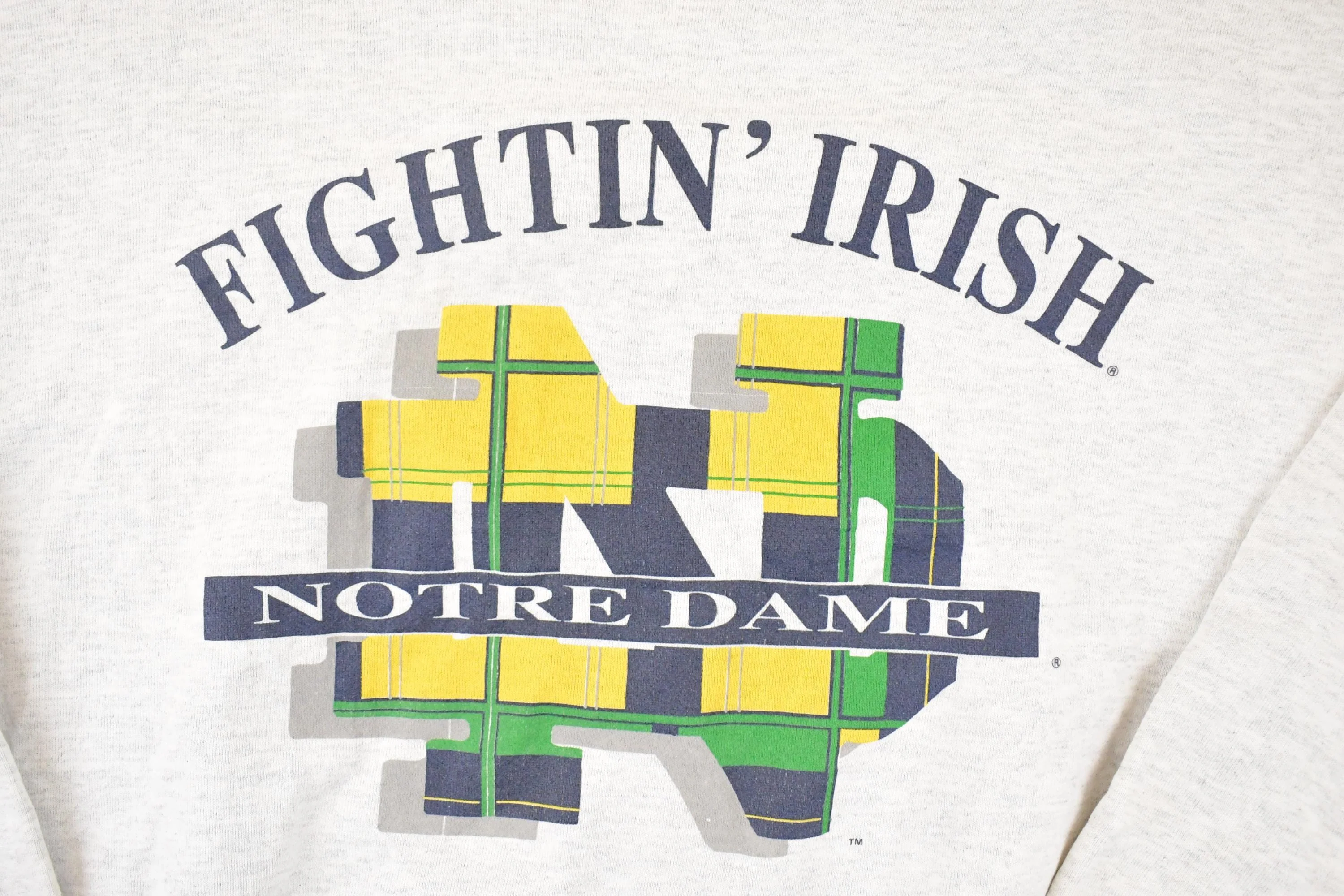 Vintage 1990s Notre Dame Fighting Irish University Crewneck Sweater Mens L - Image 3