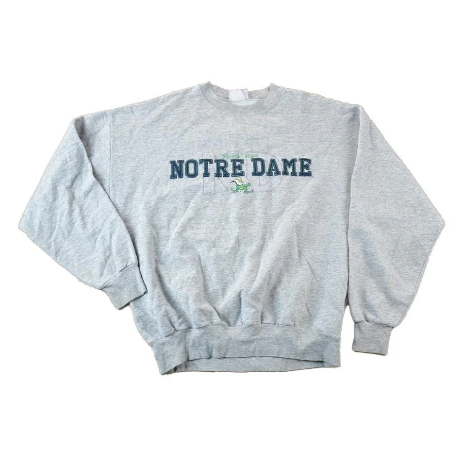 Vintage 1990s Notre Dame University The Game Crewneck Made In USA Men's XL