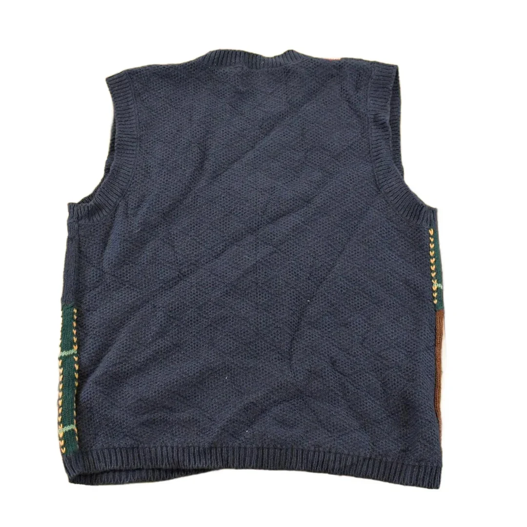 Vintage 1990s Nutcracker Christmas Theme Knit Cardigan Sweater Vest Women's Small - Image 2