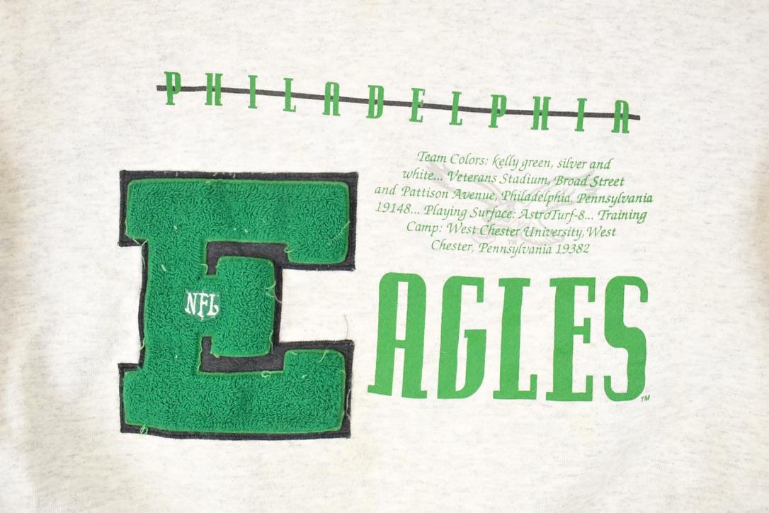 Vintage 1990s Nutmeg Philadelphia Eagles Embroidered NFL Crewneck Sweatshirt Mens L - Image 3
