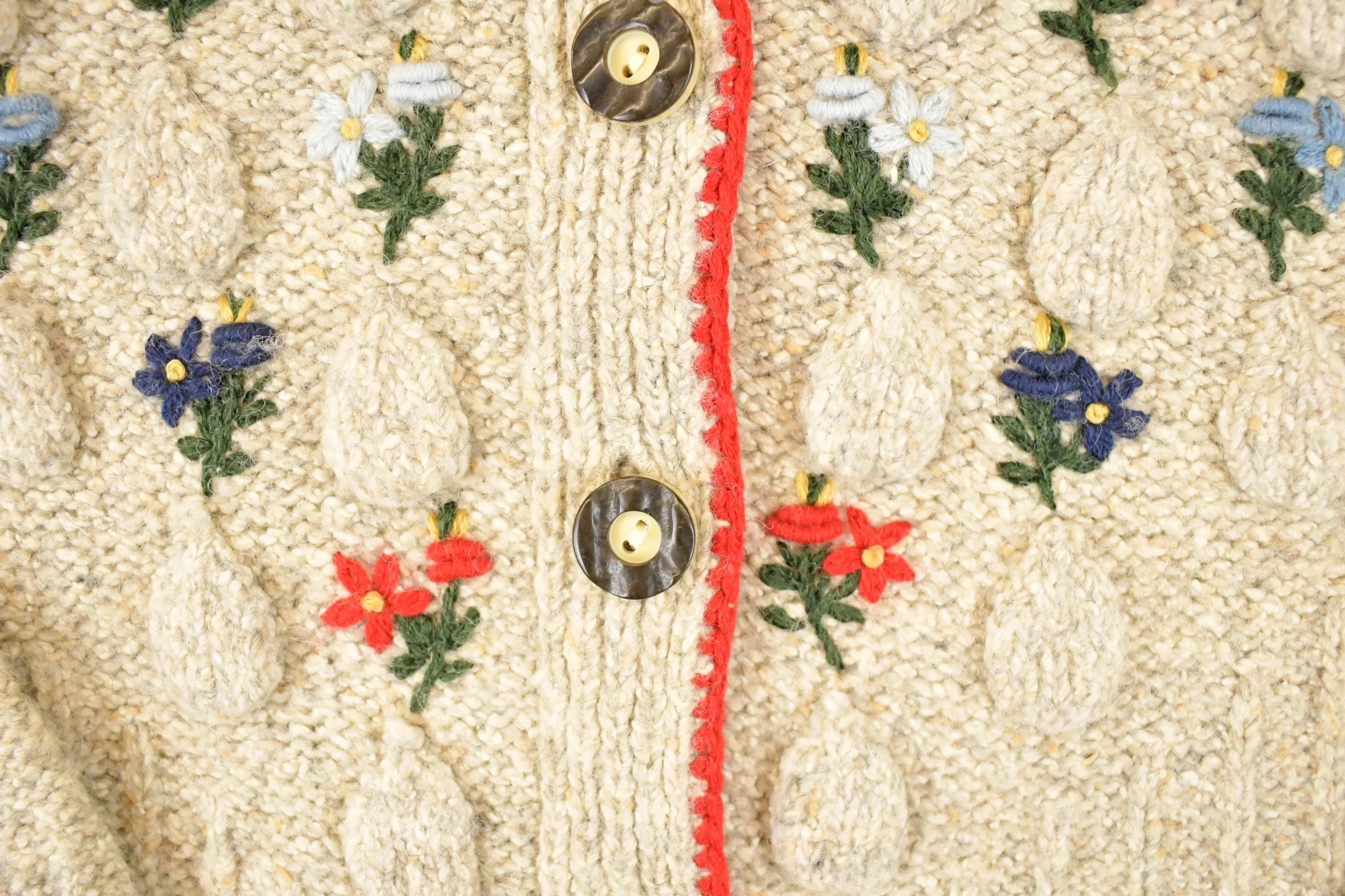 Vintage 1990s Obermeyer Chunky Cable Knit Cardigan Sweater Women's S - Image 3