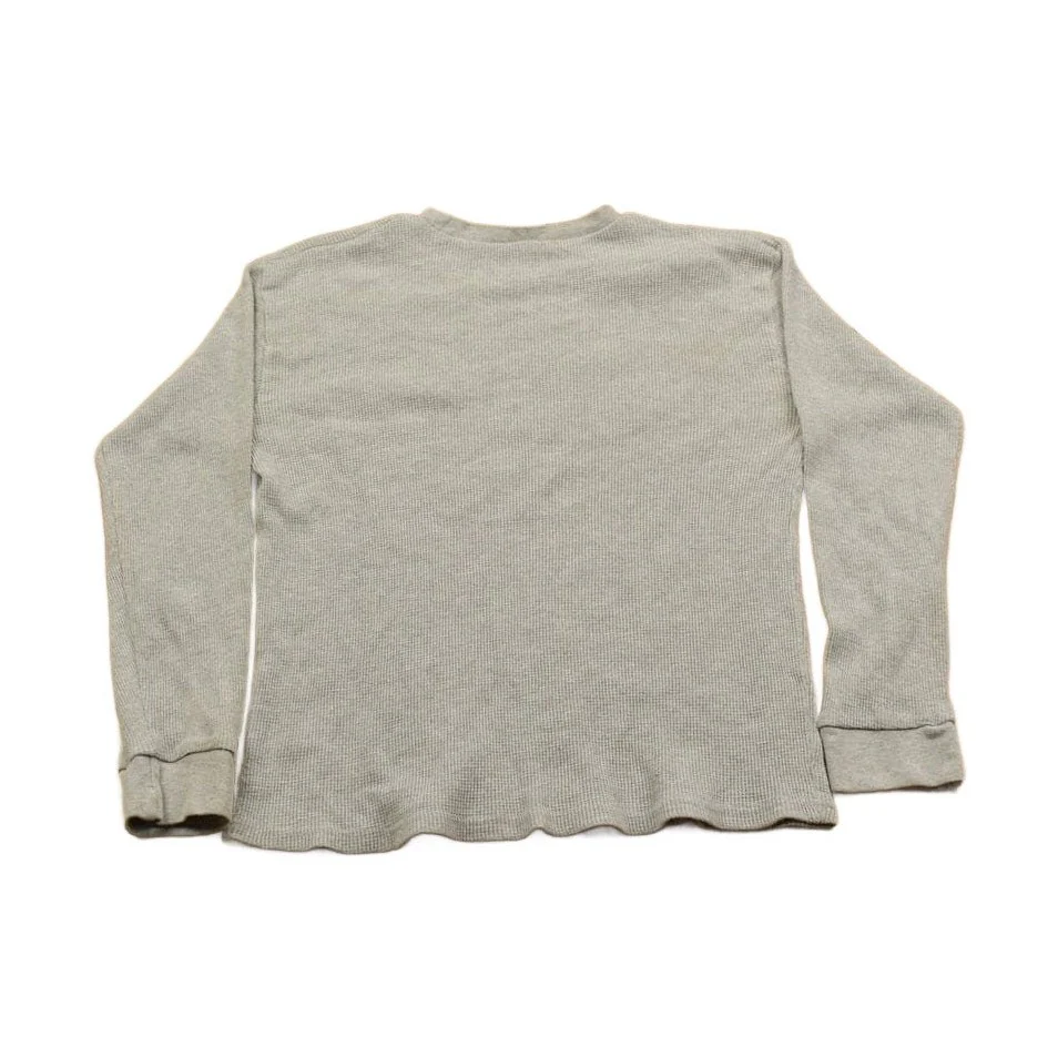 Vintage 1990s Ohio State NFL Thermal Crewneck Sweatshirt Youth Large - Image 2