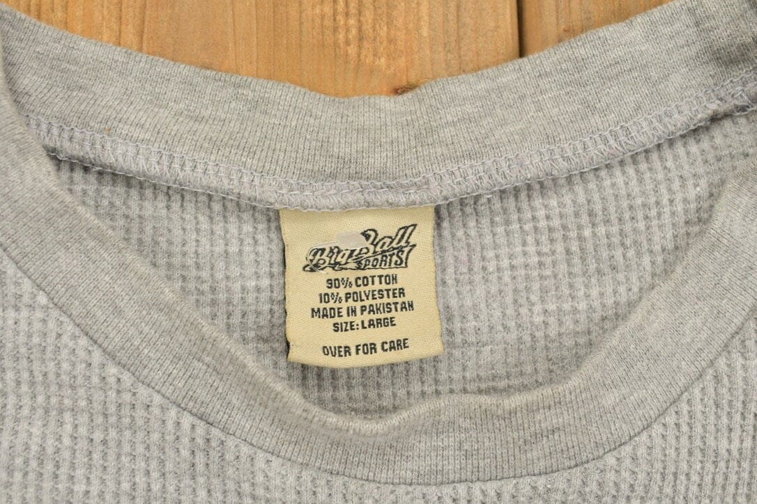 Vintage 1990s Ohio State NFL Thermal Crewneck Sweatshirt Youth Large - Image 3