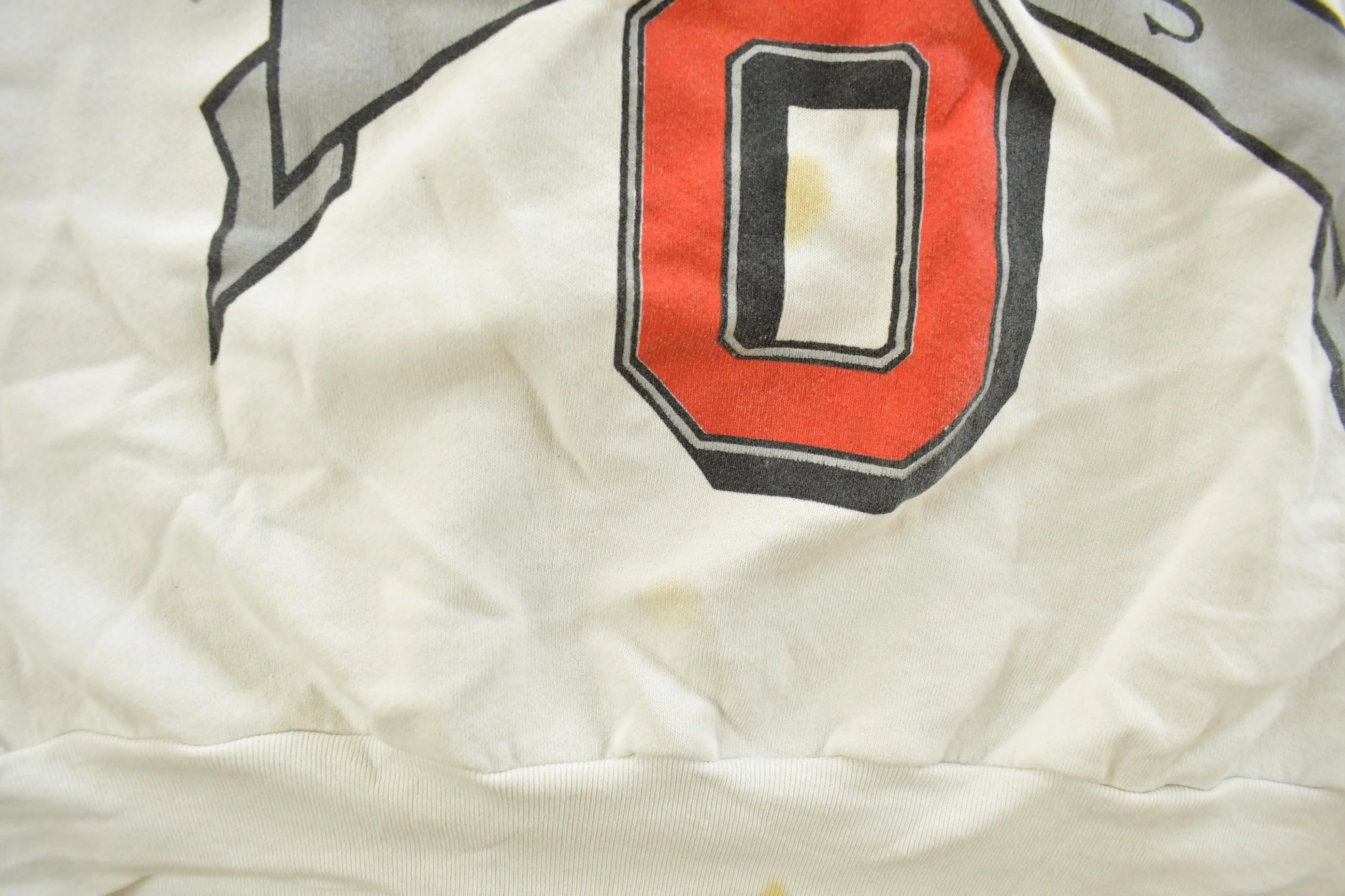Vintage 1990s Ohio State University Buckeyes Collegiate Henley Sweatshirt Men's Large - Image 4