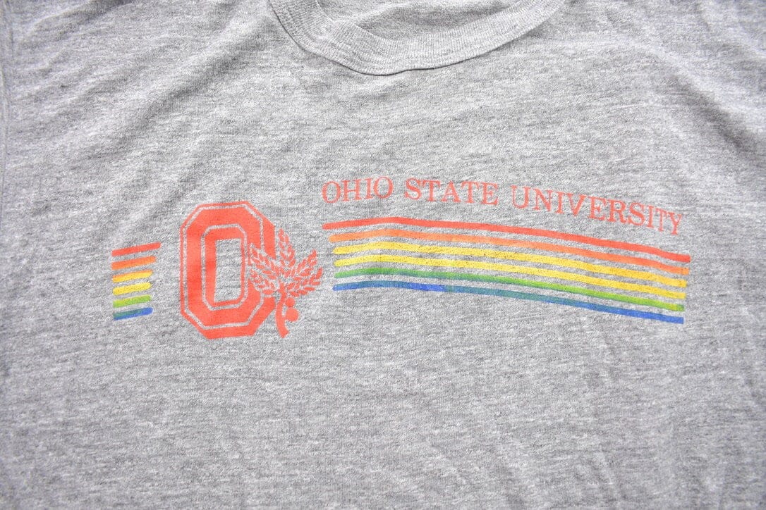 Vintage 1990s Ohio State University Rainbow Collegiate T-Shirt Men's Large - Image 3