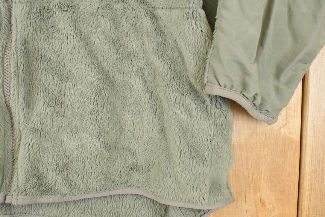 Vintage 1990s Olive Military Fleece Outdoorsman Sweater Men's XL - Image 4
