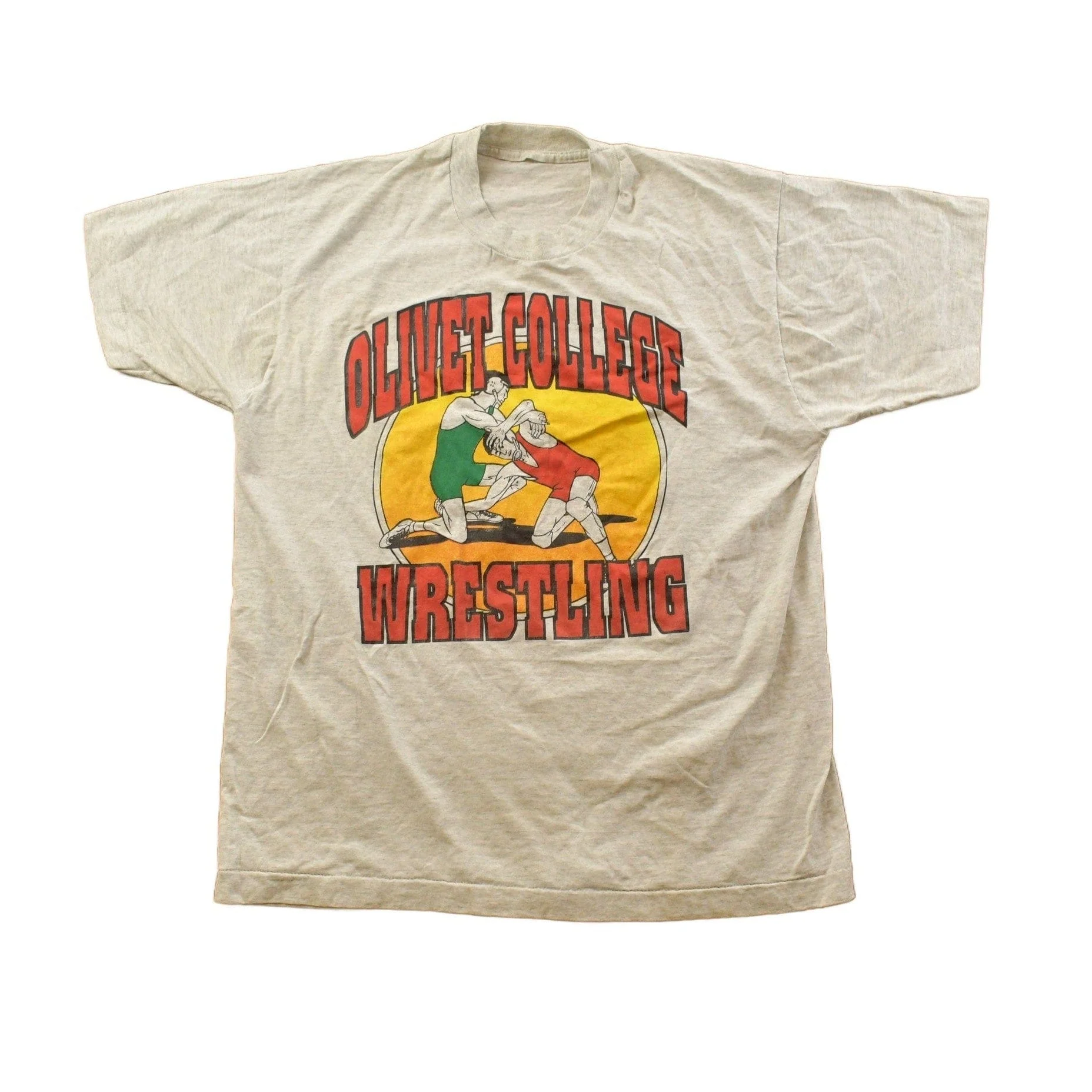 Vintage 1990s Olivet College Wrestling Collegiate T-Shirt Men's Medium