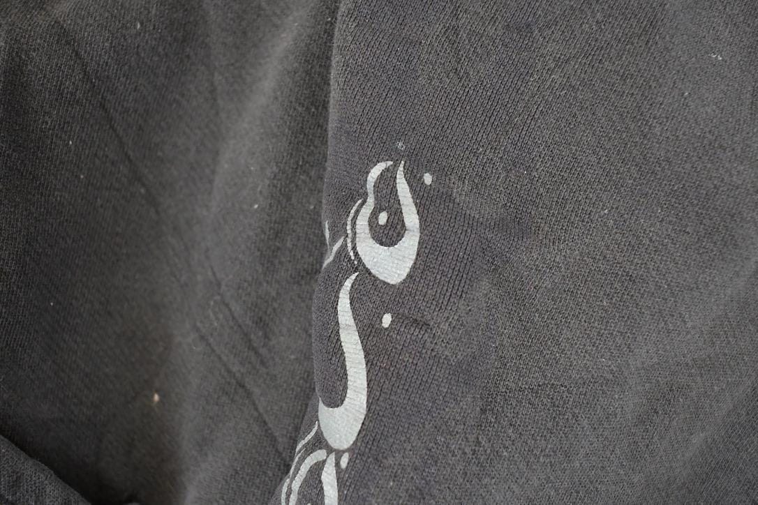 Vintage 1990s Orange Choppers Graphic Print Hoodie Sweatshirt Men's L - Image 4
