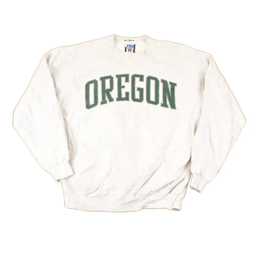 Vintage 1990s Oregon Russell Pro Cotton Heavyweight University Crewneck Sweater Mens XL