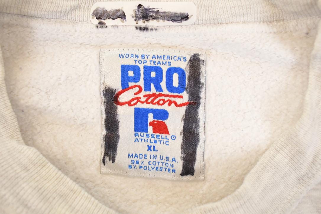 Vintage 1990s Oregon Russell Pro Cotton Heavyweight University Crewneck Sweater Mens XL - Image 4