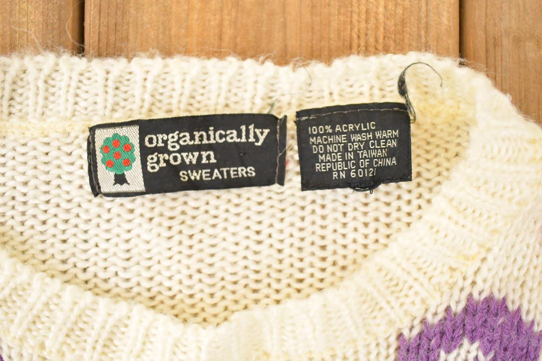 Vintage 1990s Organically Grown Knit Crewneck Sweater Women's S - Image 3