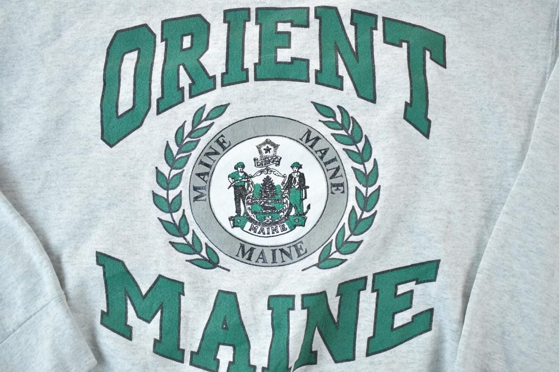Vintage 1990s Orient Maine Souvenir Crewneck Sweatshirt Made In USA Men's Small - Image 4