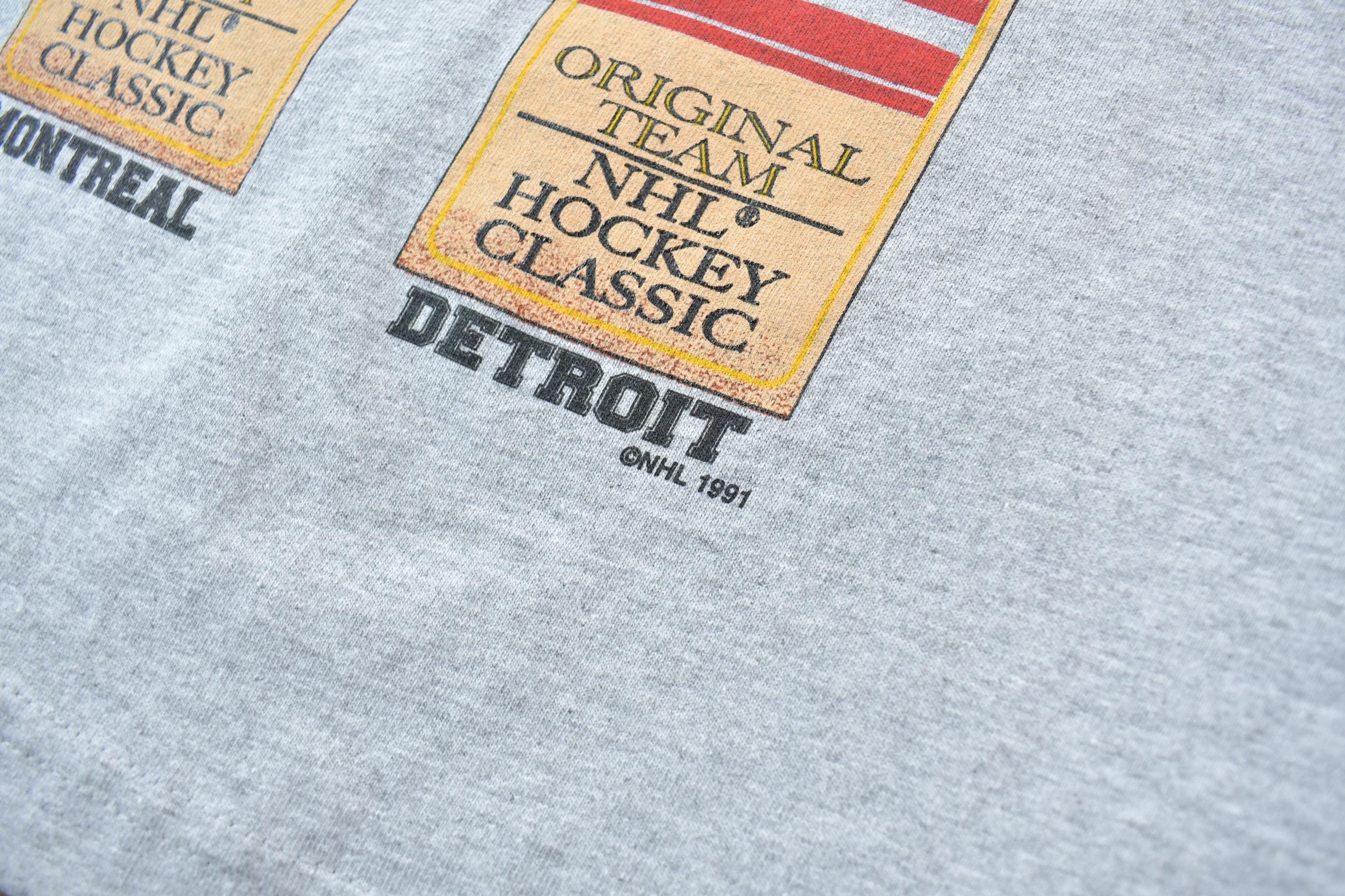 Vintage 1990s Original Six NHL Hockey Classic Dead Stock Graphic T-Shirt Men's Medium - Image 4
