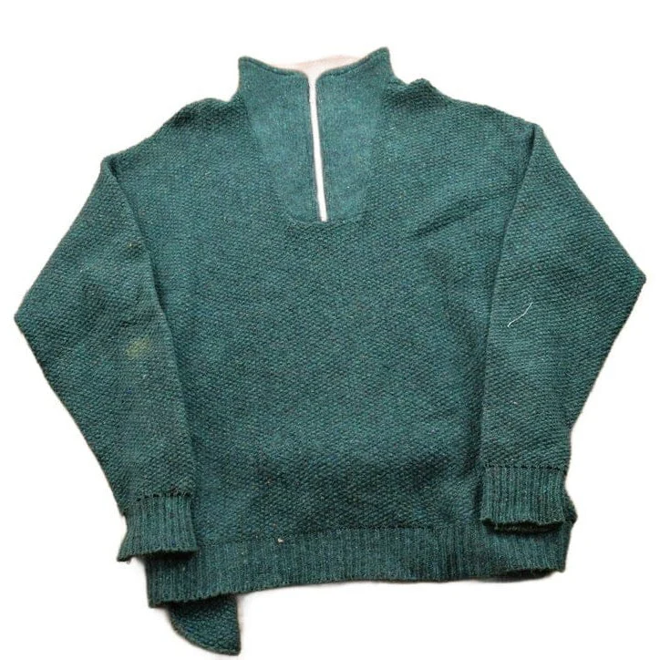 Vintage 1990s Orvis Knitted Quarter Zip Sweater Men's Medium