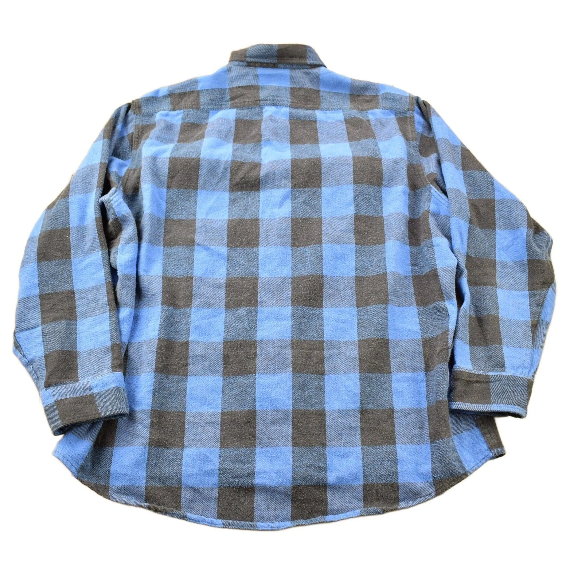 Vintage 1990s Osh Kosh B Gosh Blue Flannel Button Up Shirt Men's XL - Image 2