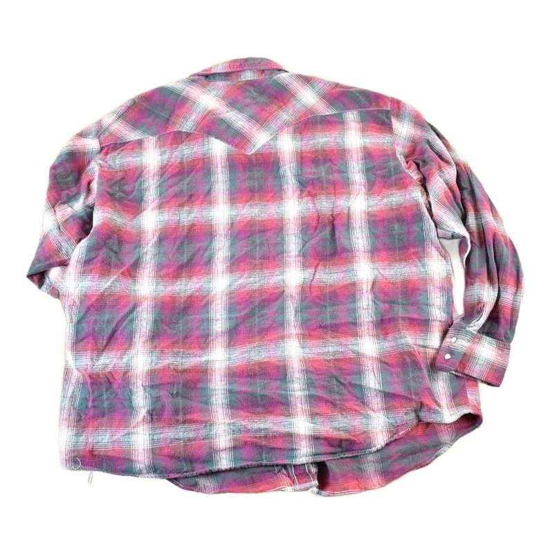 Vintage 1990s Osh Kosh Plaid Button Up Shirt Mens XL - Image 2