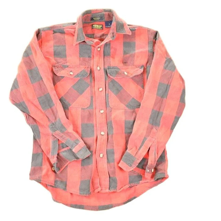 Vintage 1990s Osh Kosh Plaid Western Style Button Up Shirt Men's M