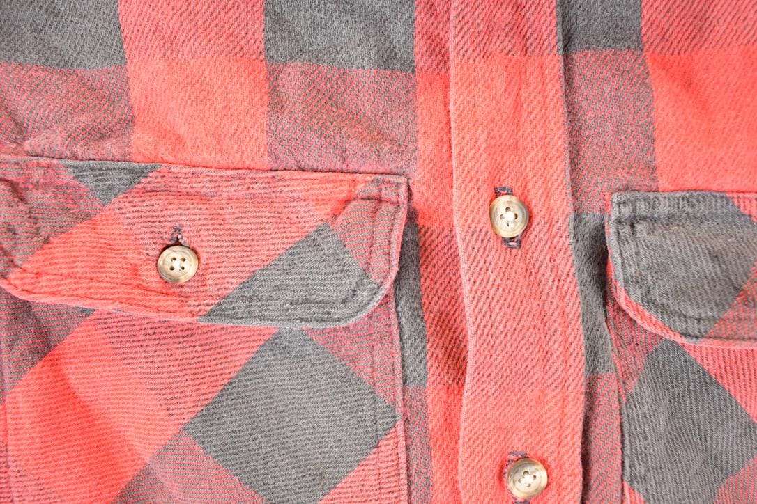 Vintage 1990s Osh Kosh Plaid Western Style Button Up Shirt Men's M - Image 3
