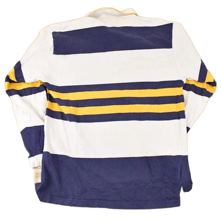 Vintage 1990s OSSSA Windswept Striped Rugby Button Up Shirt Men's L - Image 2