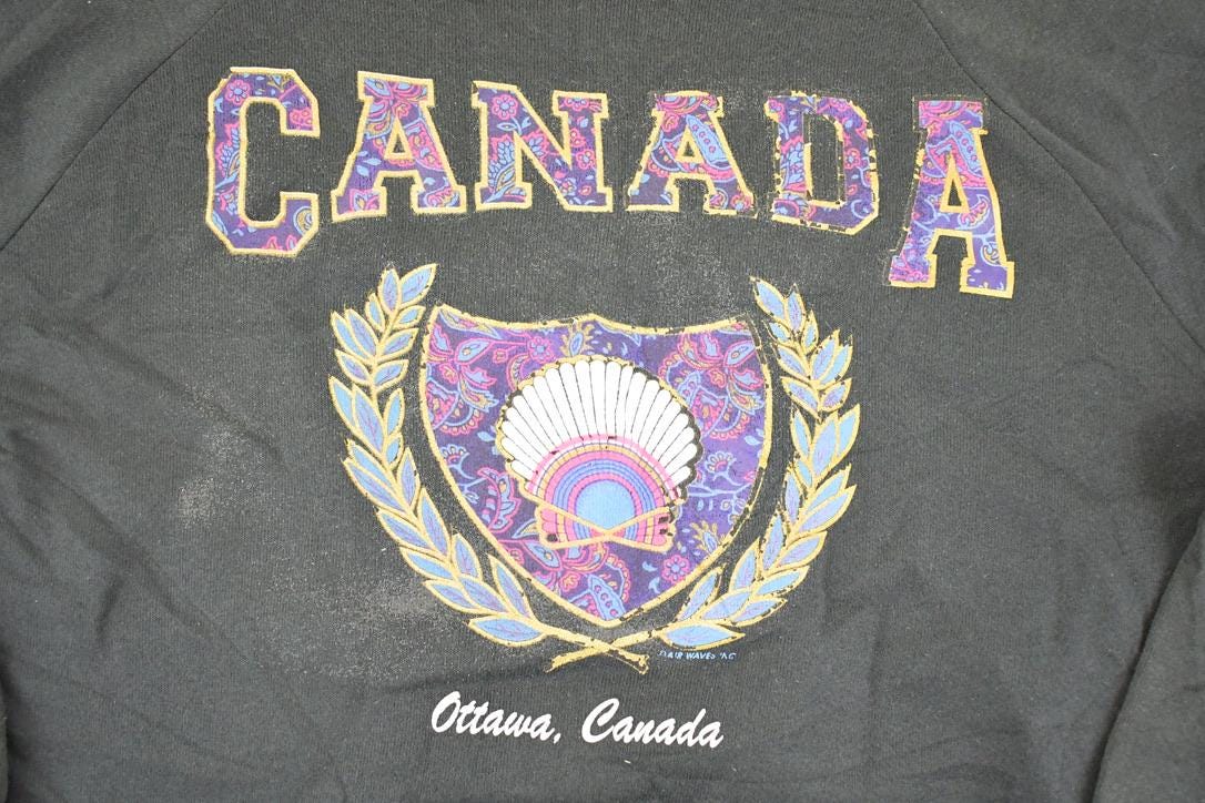 Vintage 1990s Ottawa Canada Souvenir Crewneck Sweatshirt Men's L - Image 3