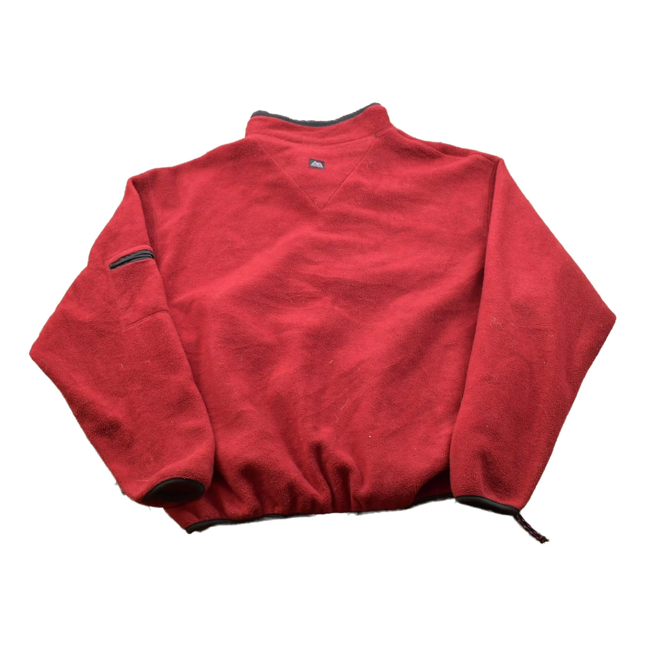 Vintage 1990s Outer Sports Fleece Quarter Zip Sweater Men's XL - Image 2