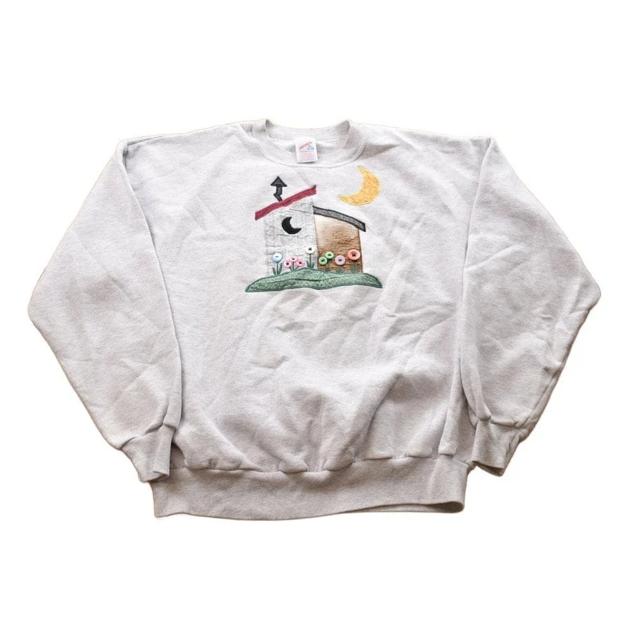 Vintage 1990s Outhouse Theme Crewneck Sweater