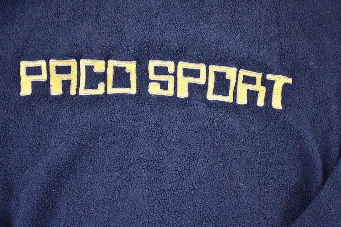 Vintage 1990s Paco Sport Fleece Outdoorsman Hoodie Sweater Men's L - Image 3