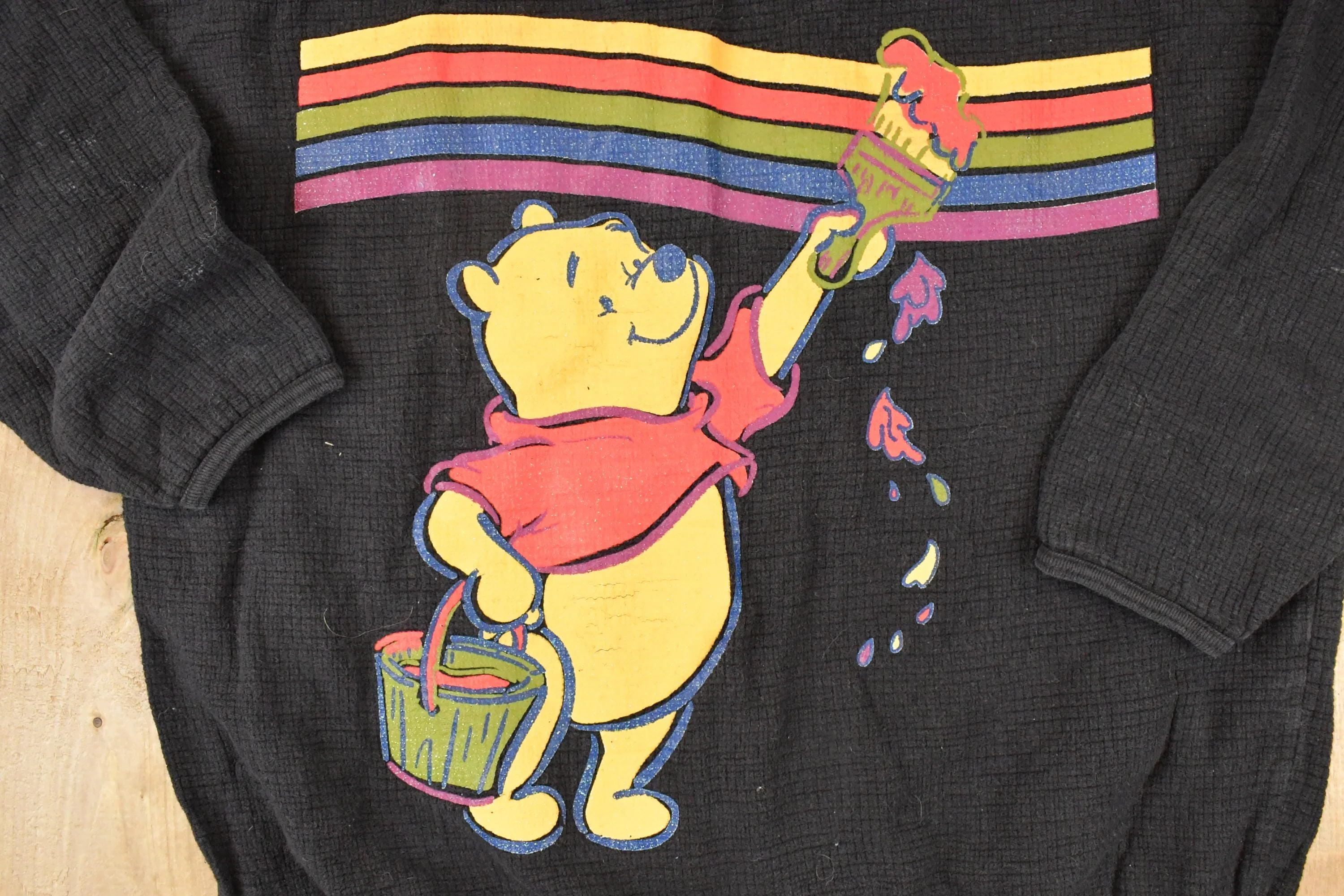 Vintage 1990s Painting Pooh Bear Disney Crewneck Sweater Women's L - Image 3