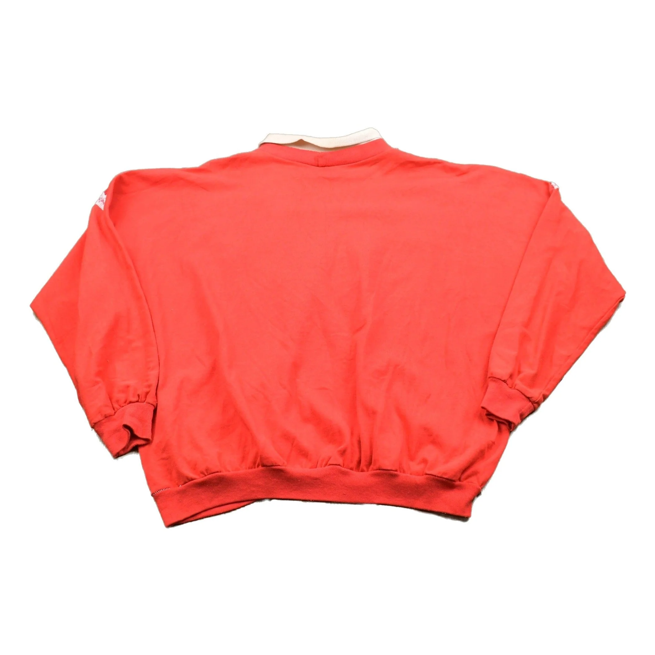 Vintage 1990s Paisley Collared Crewneck Sweatshirt Men's M - Image 2